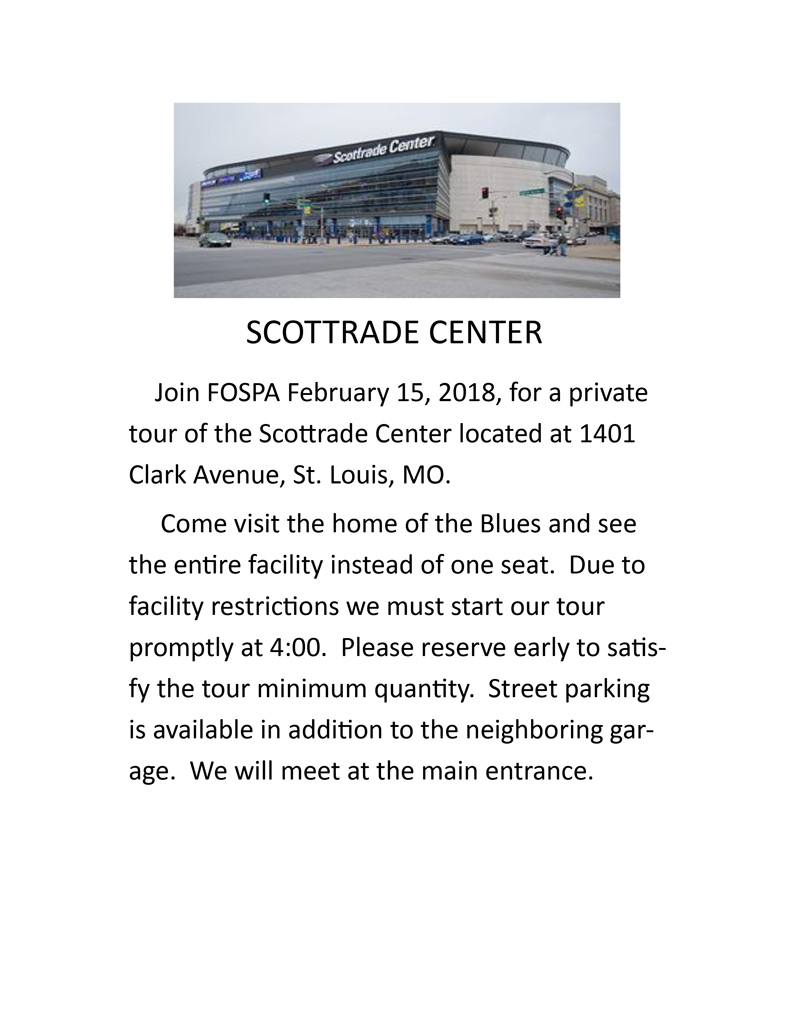 February 15th - Scottrade Center Tour