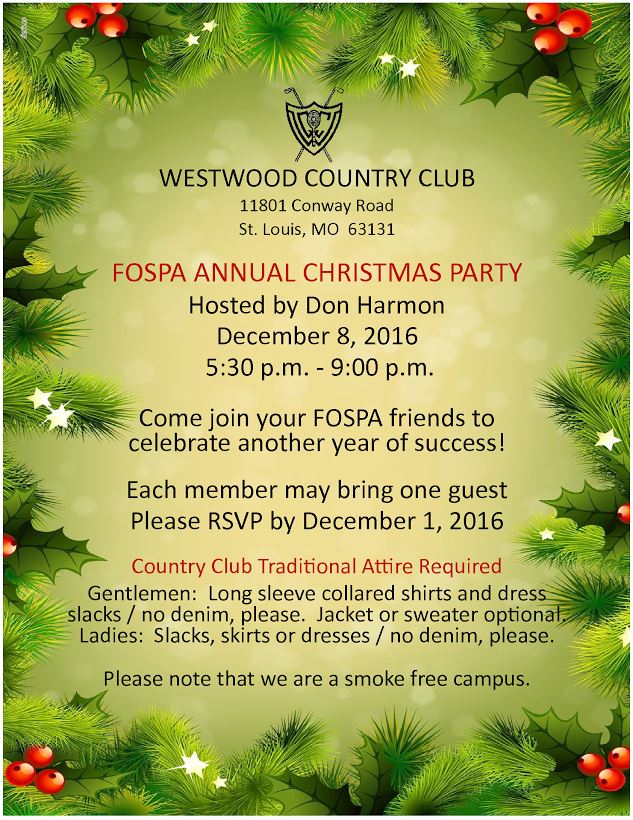 2016 FOSPA Christmas Party
